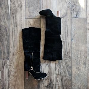 Black Faux Suede Boots